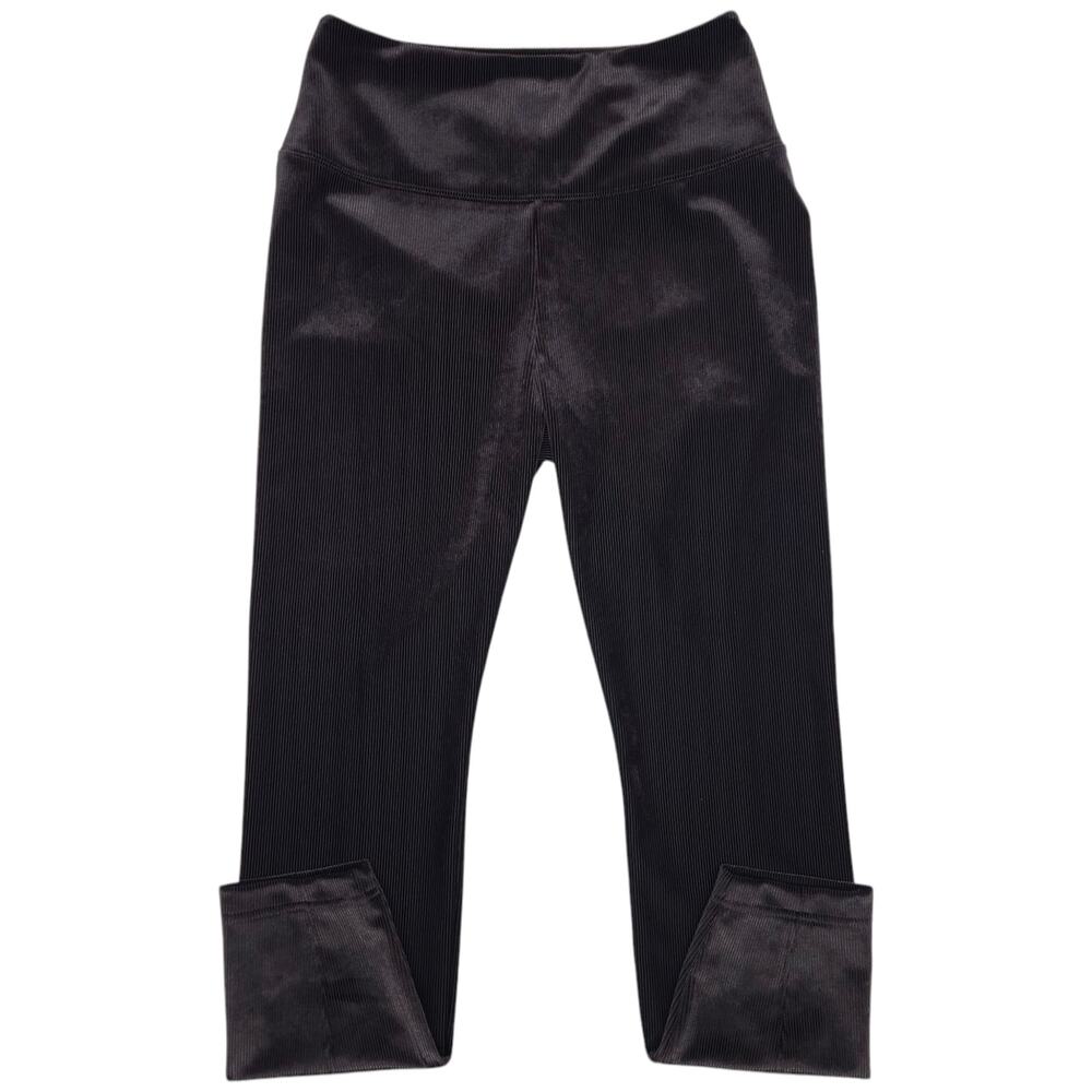 White House Black Market Leggings Womens 10 Short Black Corduroy Stretch Runway - Picture 2 of 12